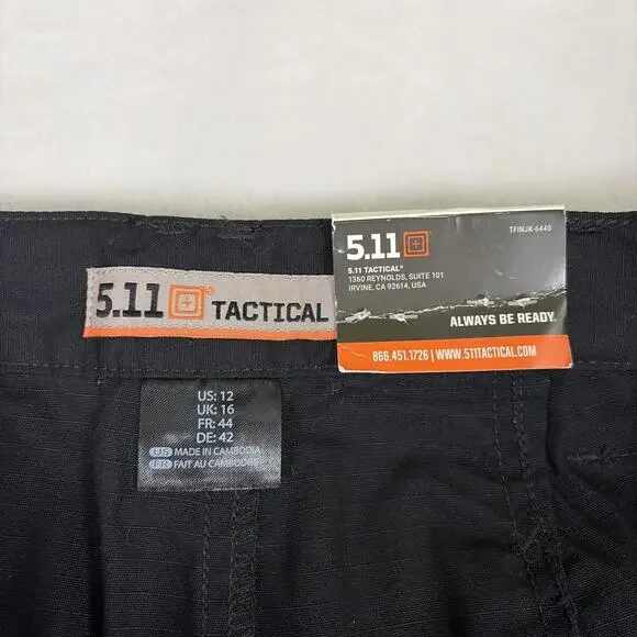 NWT 5.11 Tactical Women’s Taclite Shorts, 63071 - Black, Size 12. Bnfts Charity - Picture 9 of 16